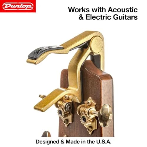 Jim Dunlop Trigger® Capo Acoustic Curved - Gold | Quick-Action, Lightweight Aluminum thumbnail 5