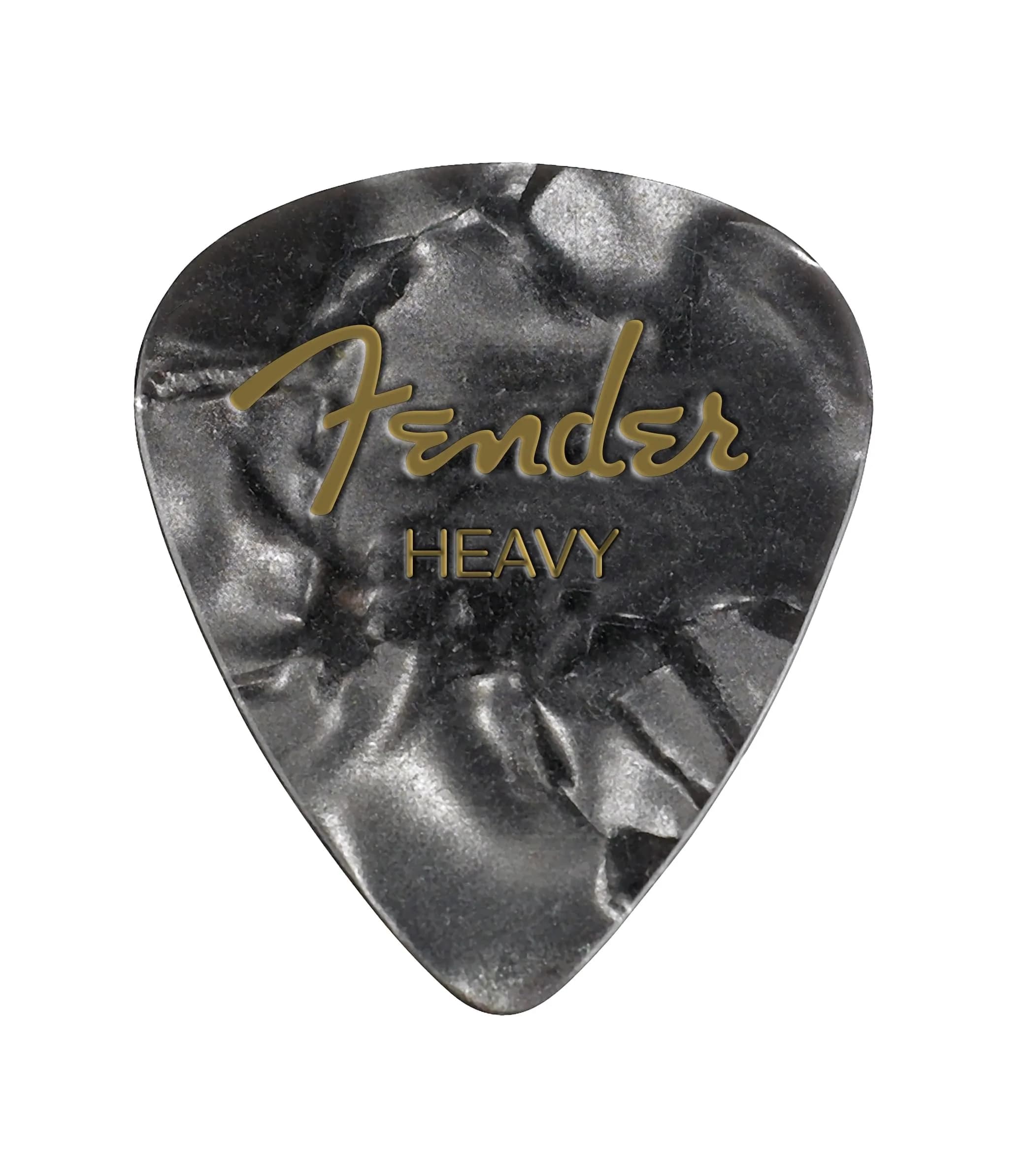 Fender Premium Celluloid Guitar Picks 351 Shape, Black Moto, Heavy | Classic feel, durable, perfect for versatile styles - main product image