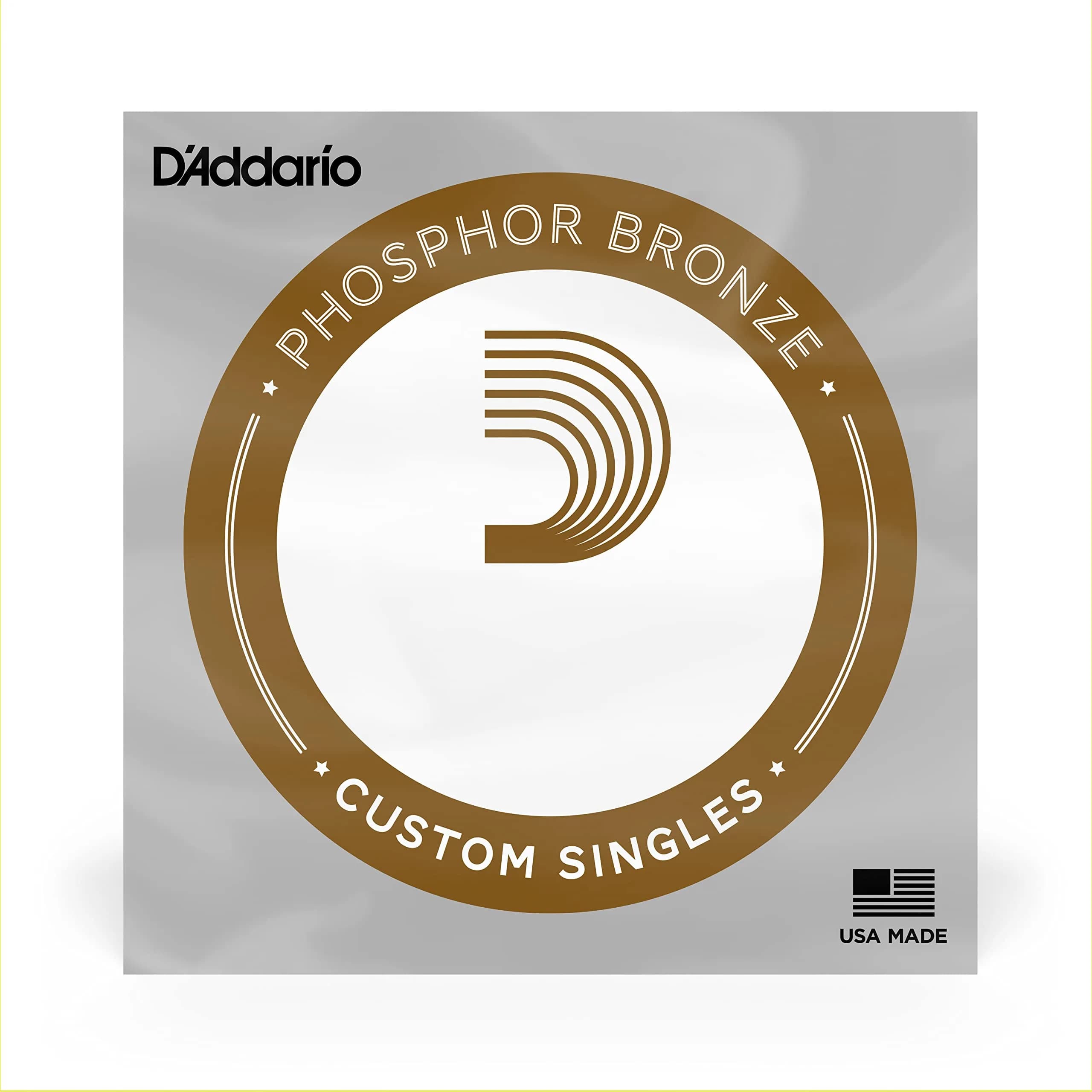D'Addario PB030 Phosphor Bronze Wound Acoustic Guitar Single String, .030 Gauge (0.76 mm) — .027