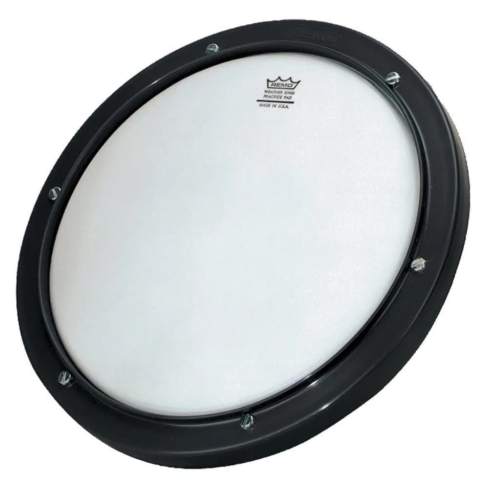 Remo 10" Red Tunable Practice Pad with Ambassador Ebony Drumhead | Realistic Feel for Drummers — Pad