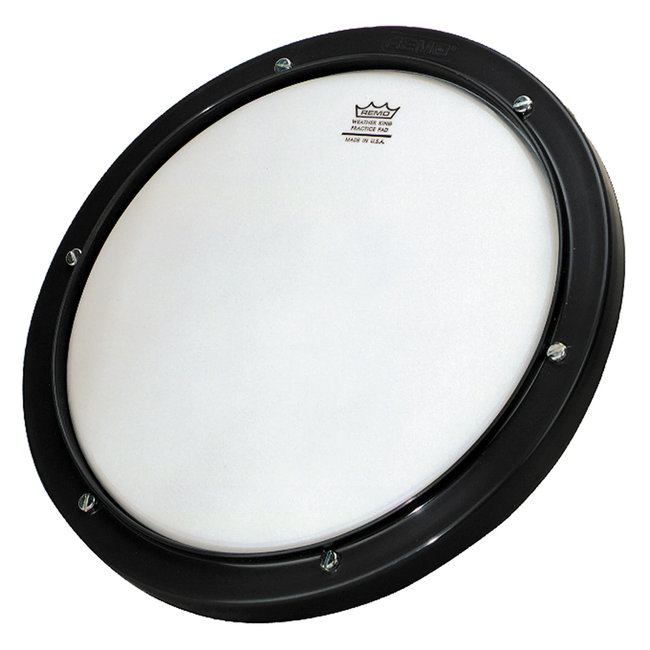 Remo 10" Red Tunable Practice Pad with Ambassador Ebony Drumhead | Realistic Feel for Drummers — Gray