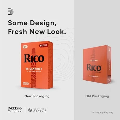 Rico Organic Alto Saxophone Reeds Strength 3.5 (10 Pack) | Easy Response for Students thumbnail 3