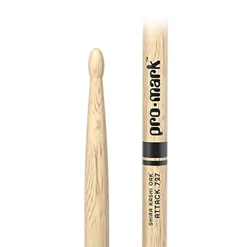 ProMark Classic Attack 727 Shira Kashi Oak Drumsticks Oval Wood Tip 41.3 cm (16.25") Pair | Forward-Weighted Power & Durability thumbnail 2