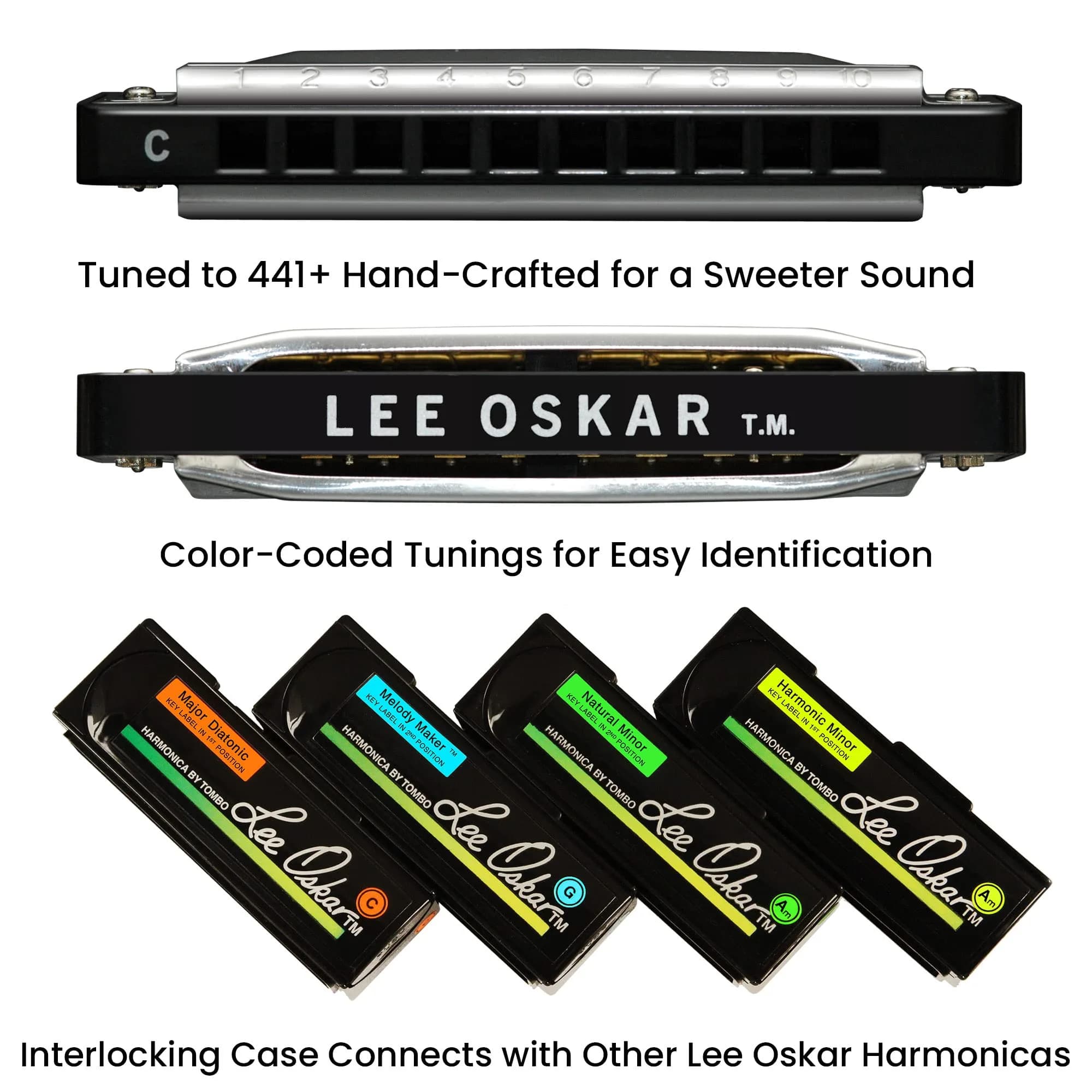 Lee Oskar Harmonica, Major Key of A | Standard Blues & Folk Tuning, Professional Quality - view 4