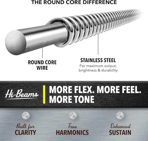DR Strings HI-BEAM™ Stainless Steel Bass Strings (40-100) | Bright, Long-Lasting, USA Wound thumbnail 5