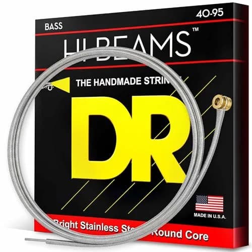 DR Strings HI-BEAM™ Stainless Steel Bass Strings 40-95 | Bright, Versatile Tone for Bass Guitar thumbnail 1