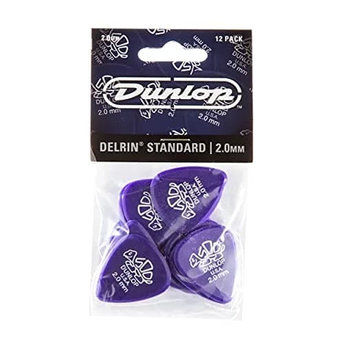 Jim Dunlop Delrin 500 Pick 2.0MM | 12 Pack Guitar Pick for Bass & Guitar thumbnail 4