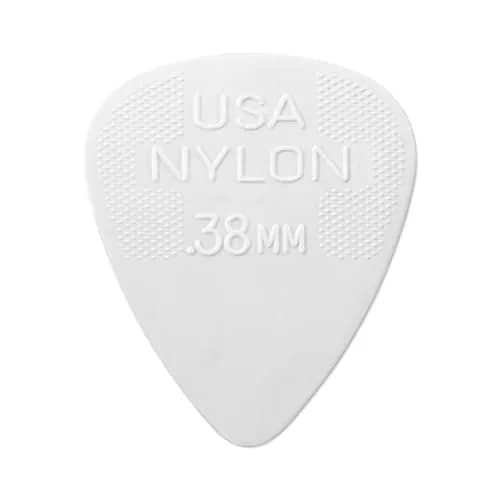 Jim Dunlop Nylon Standard Pick .38MM | Durable, Flexible & Smooth Tone for Guitar & Bass thumbnail 1