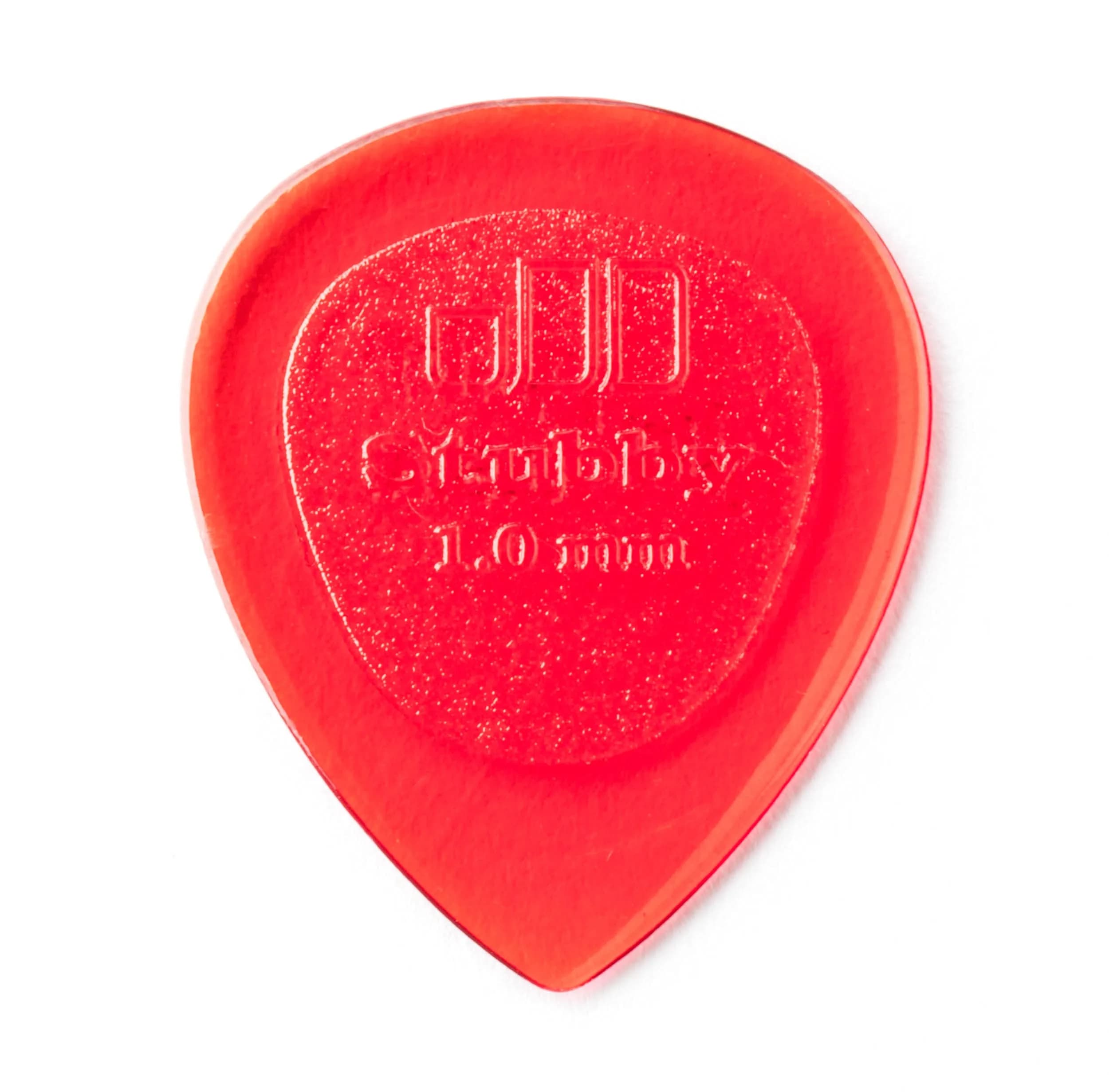 Jim Dunlop Stubby® Red 1.0mm Guitar Picks 24-Pack | Positive Attack for Fast Licks — Red
