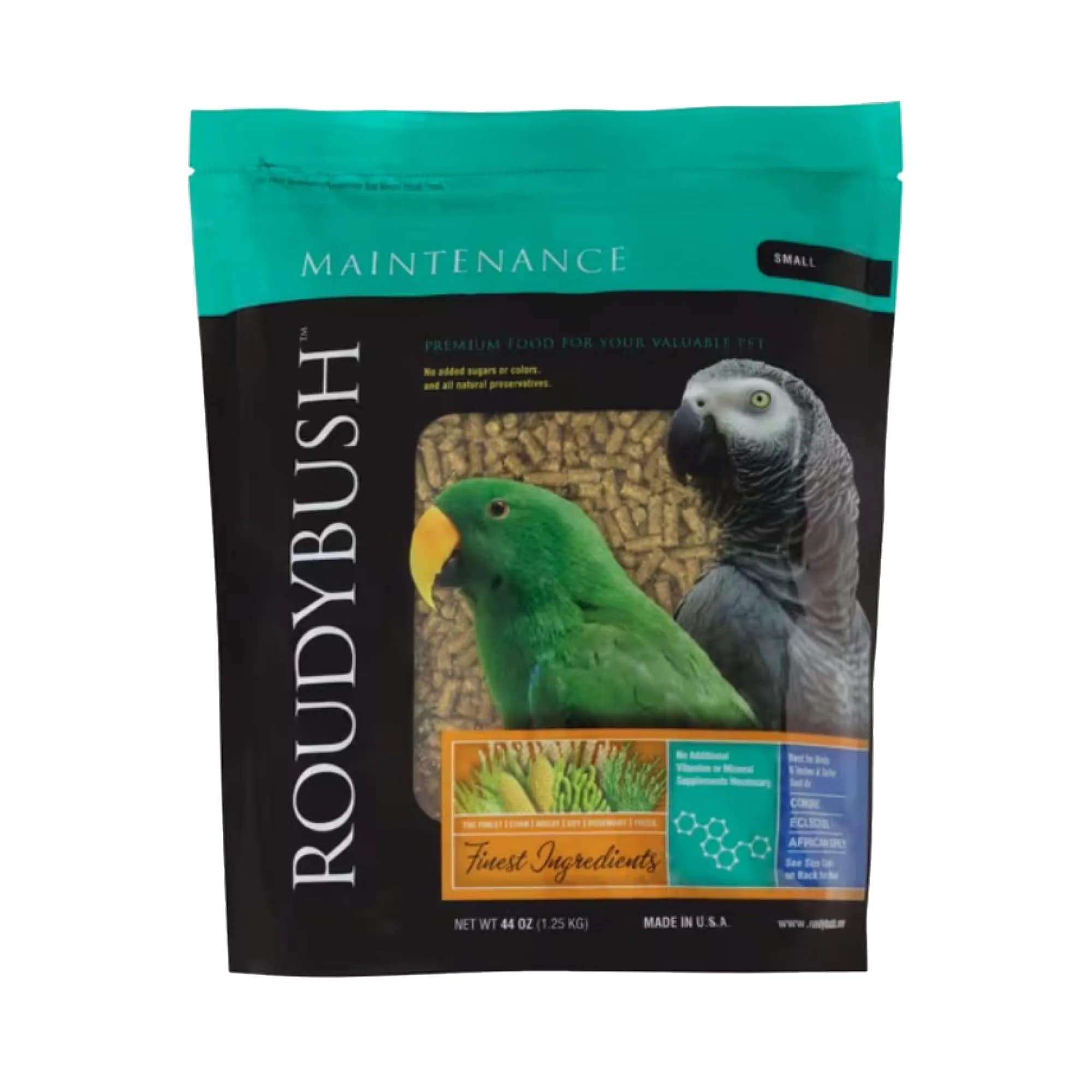 RoudyBush Daily Maintenance Bird Food Small Pellets 1.25 kg (44 oz) | Scientifically Formulated Nutrition