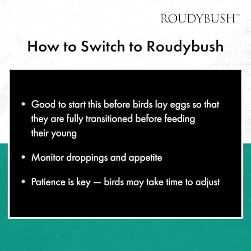 RoudyBush Daily Maintenance Bird Food Medium Pellets 1.27 kg (2.8 lb) | Scientifically Formulated for All Life Stages thumbnail 7