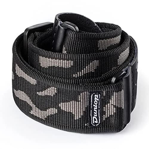Jim Dunlop Cammo Gray Strap | Adjustable Leather Guitar & Bass Strap with Jacquard Design thumbnail 1