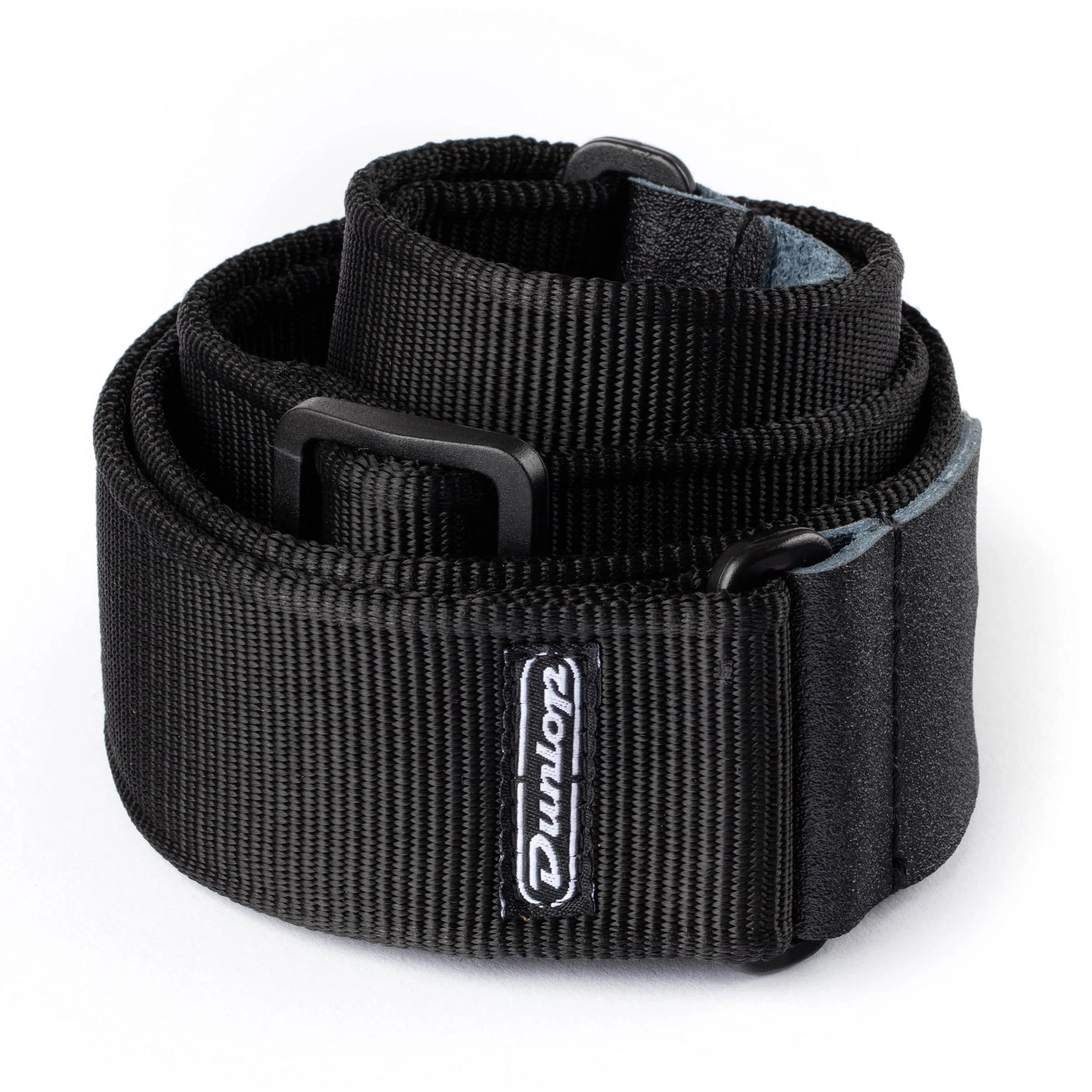 Jim Dunlop Classic Black Strap 2" Wide (38" Length) | Patented Comfort Edge Webbing — Black