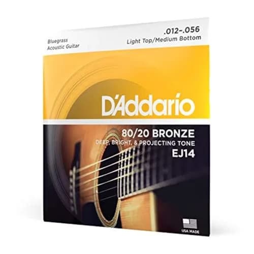 D'Addario EJ14 Bluegrass Acoustic Guitar Strings, Light Top/Medium Bottom 12-56 | Bright, Bold Sound thumbnail 1