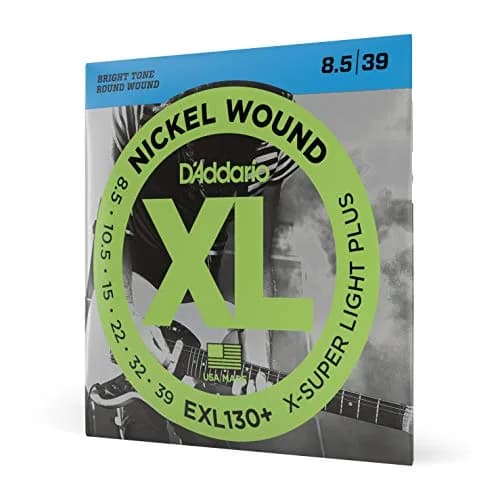 D'Addario XL Nickel EXL130+ Electric Guitar Strings, Extra Super Light Plus 8.5-39 thumbnail 1