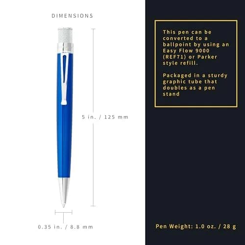 Retro 1951 Tornado™ Classic Lacquer Rollerball Pen - Peacock | Vintage Style, Refillable, 5-Inch thumbnail 2