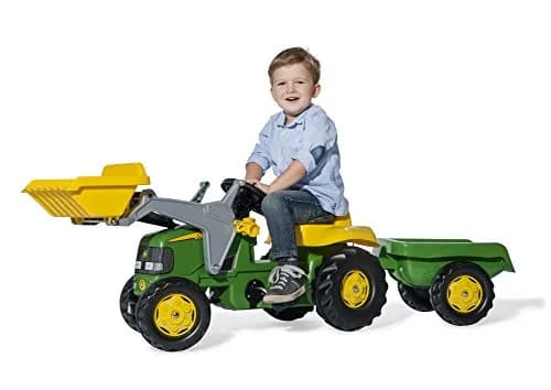ROLLY TOYS John Deere Pedal Tractor with Working Front Loader and Detachable Trailer | Youth Ages 3+ thumbnail 2