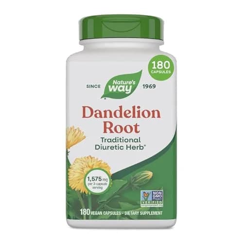 Nature's Way Dandelion Root Capsules 180 Count | Traditional Diuretic Herb thumbnail 1