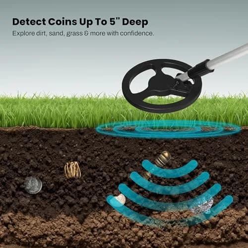 Bounty Hunter Gold Digger Kids Metal Detector | 7-inch Waterproof Coil, Lightweight Beginner Treasure Hunter thumbnail 2