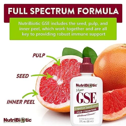 NutriBiotic Grapefruit Seed Extract Liquid 60ml (2 Fl Oz) | Potent Immune Support with Bioflavonoids thumbnail 4