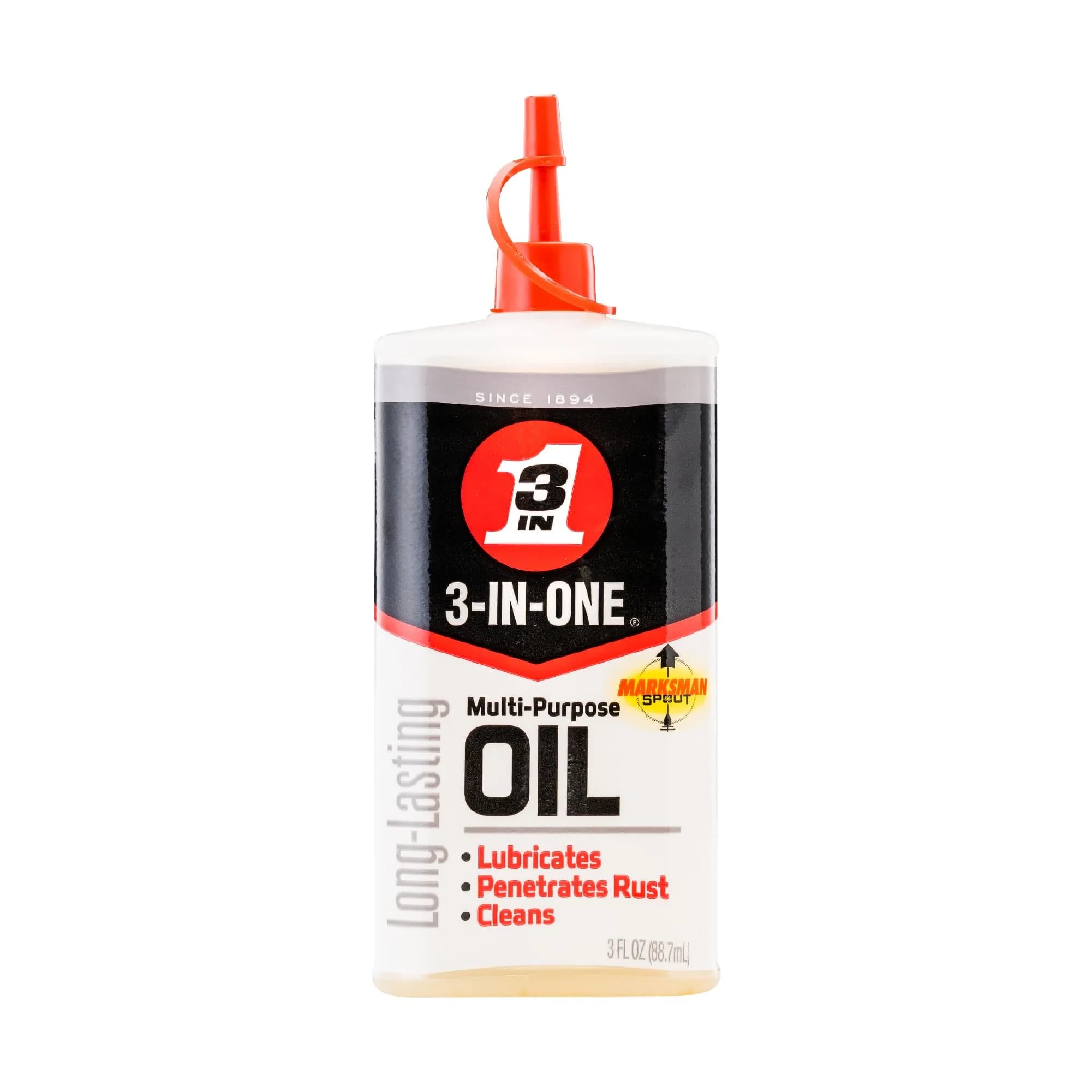 3-IN-ONE Multi-Purpose Oil 3 oz. (Pack of 2) | Reduces Friction, Loosens Rusted Parts, Cleans Tools — White/Black