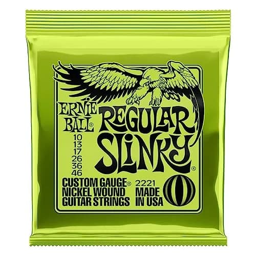 Ernie Ball Regular Slinky Nickel Wound Electric Guitar Strings 10-46 Gauge (25ml / 0.85 Fl Oz) | Bright, Balanced Tone thumbnail 1