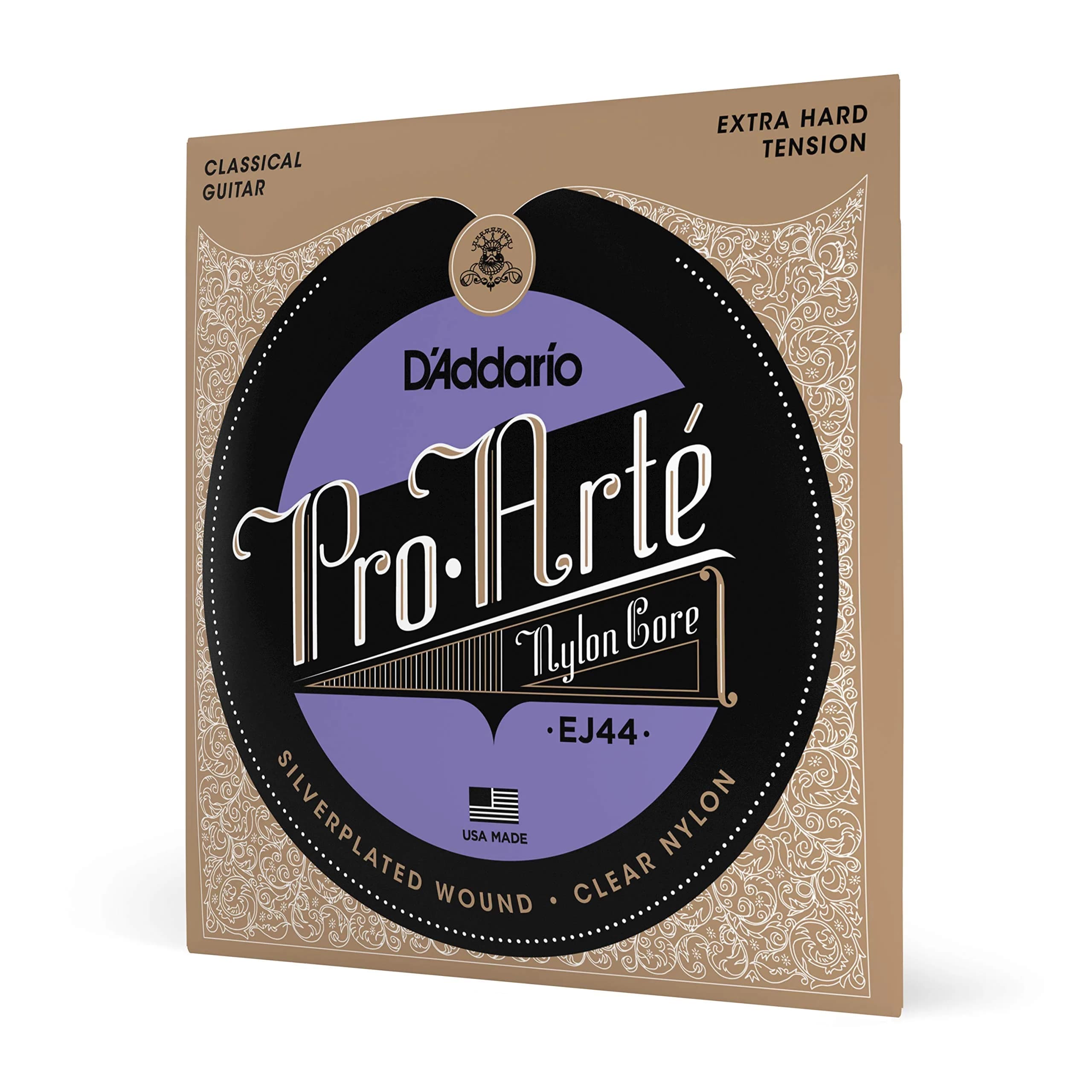 D'Addario Pro-Arte Nylon Classical Guitar Strings, Extra Hard Tension, 11.2cm (4.4in) Set