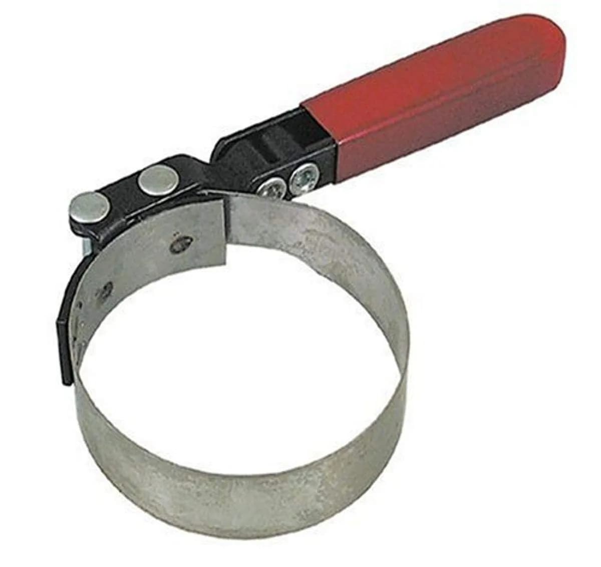 Lisle 54200 Swivel Grip Oil Filter Wrench 4 5/16"-4 3/4" | For Cummins & Detroit Diesel Engines — Red
