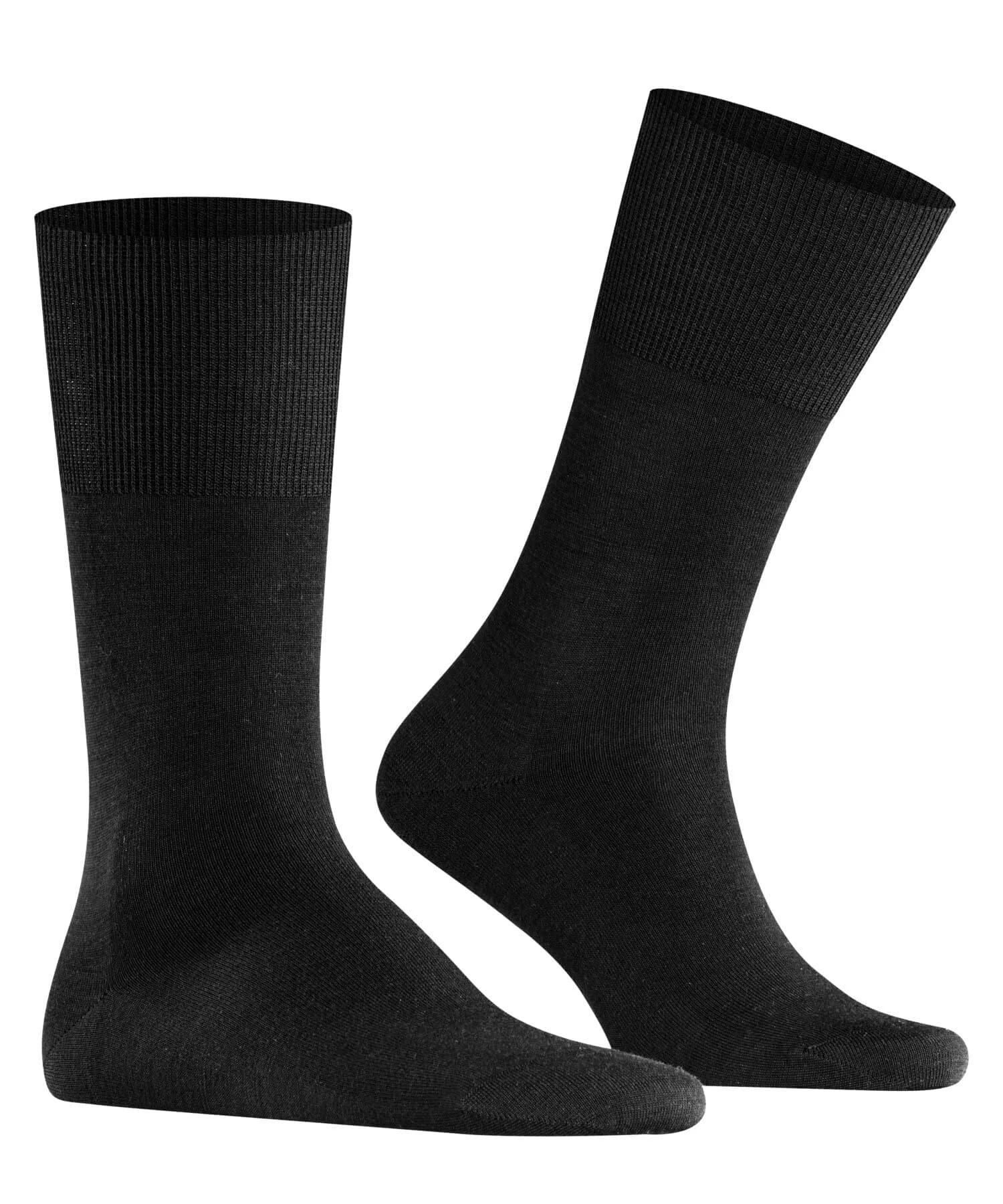 FALKE Men's Airport Crew Socks, Merino Wool Cotton, Black 3000, Size 11-12 | Classic Formal Comfort — Black (Black 3000) / 9.5-10.5 thumbnail 6