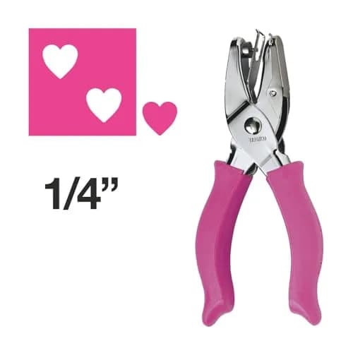 Fiskars 1/4" Heart Shape Paper Hole Punch Pink | Crafts & Cardstock Puncher thumbnail 3