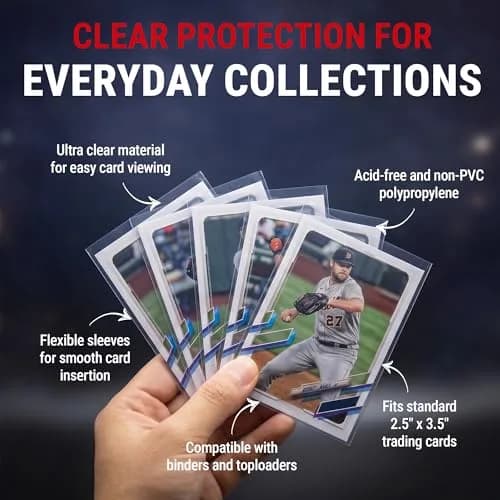 Ultra Pro Premium Clear Card Sleeves 2.5" x 3.5" 100 Pack | Archival Grade Acid-Free Non-PVC thumbnail 3