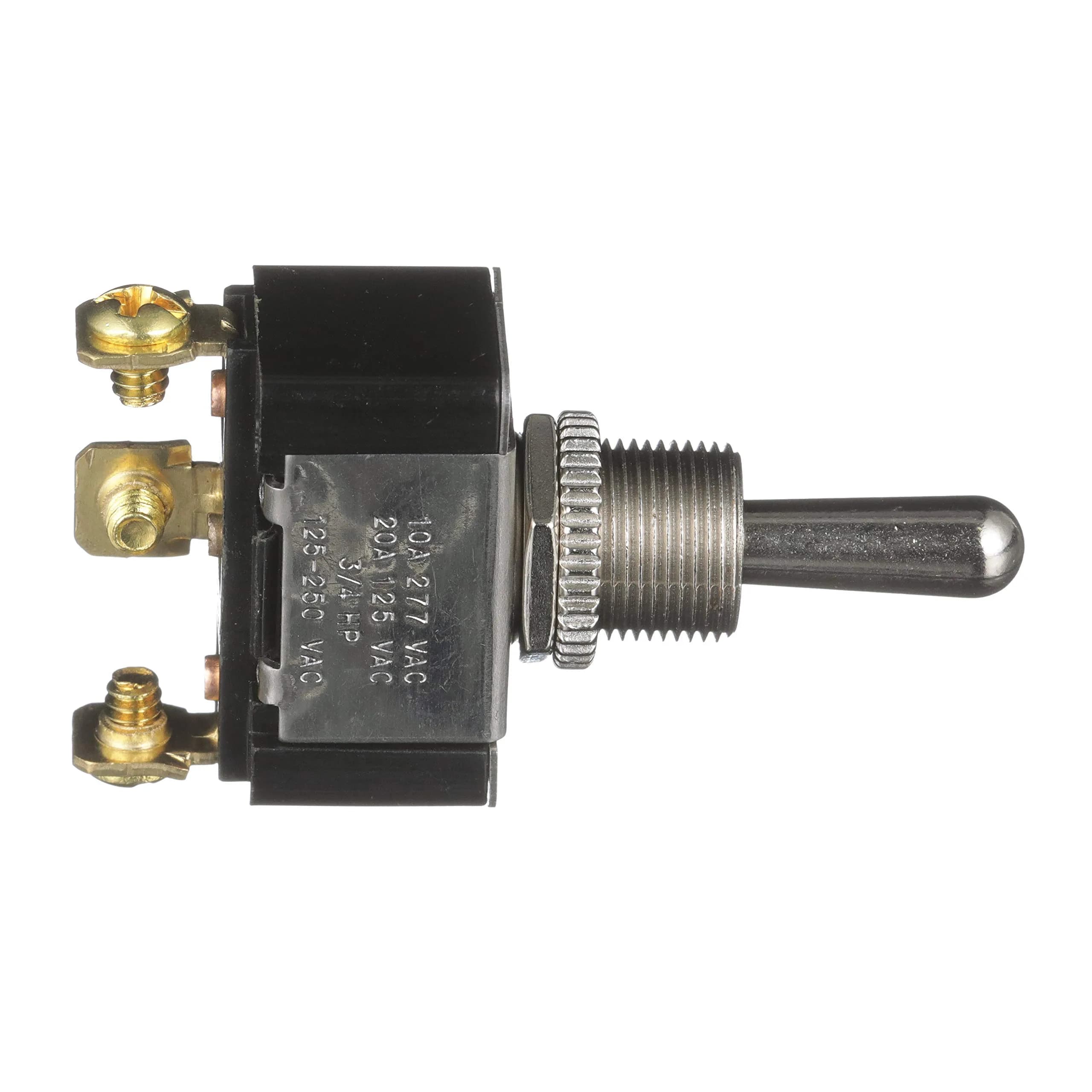 Seachoice 3-Position Boat Toggle Switch, On/Off/On | Marine Grade Brass, 12V, 3 Screw Terminals