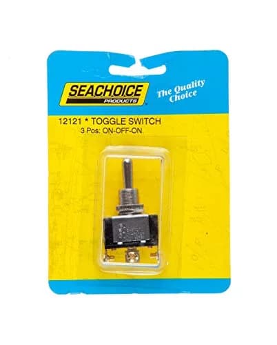 Seachoice 3-Position Boat Toggle Switch, On/Off/On | Marine Grade Brass, 12V, 3 Screw Terminals thumbnail 7