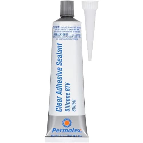 Permatex Clear RTV Silicone Adhesive Sealant 3 oz | Waterproof, Flexible, Indoor & Outdoor Bonding thumbnail 3