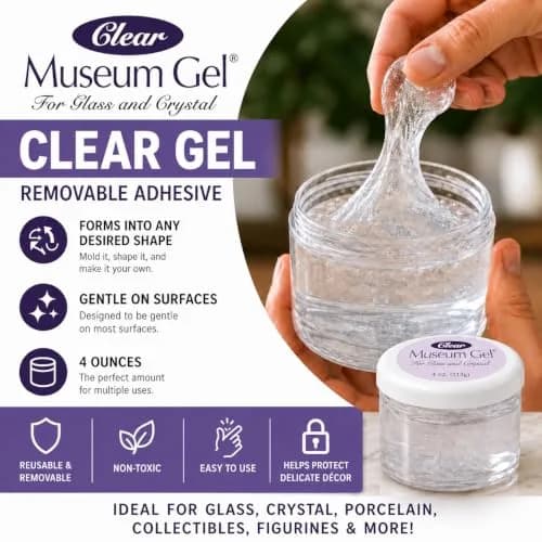 Quakehold! Museum Gel Clear 120ml (4 fl oz) | Secures Collectibles Against Shocks thumbnail 2