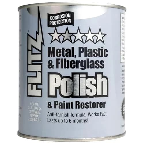 Flitz Metal Polish Paste - 2lb Can for Solid Chrome, Stainless Steel, Aluminum | Non-Abrasive Light Oxidation Support thumbnail 1