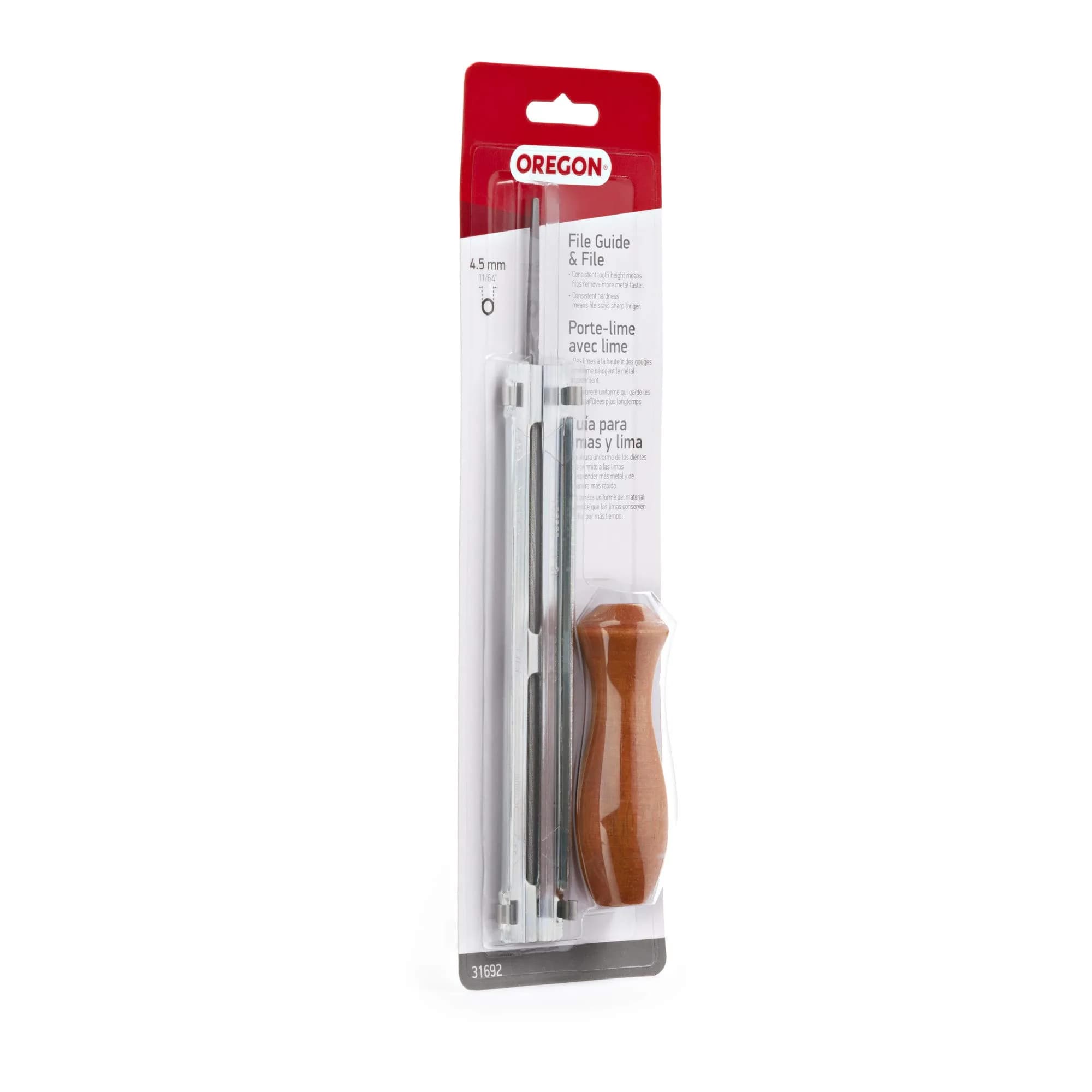Oregon 31692 4.5mm Chainsaw Chain Filing Guide with File | Precision Chain Sharpening Tool - main product image