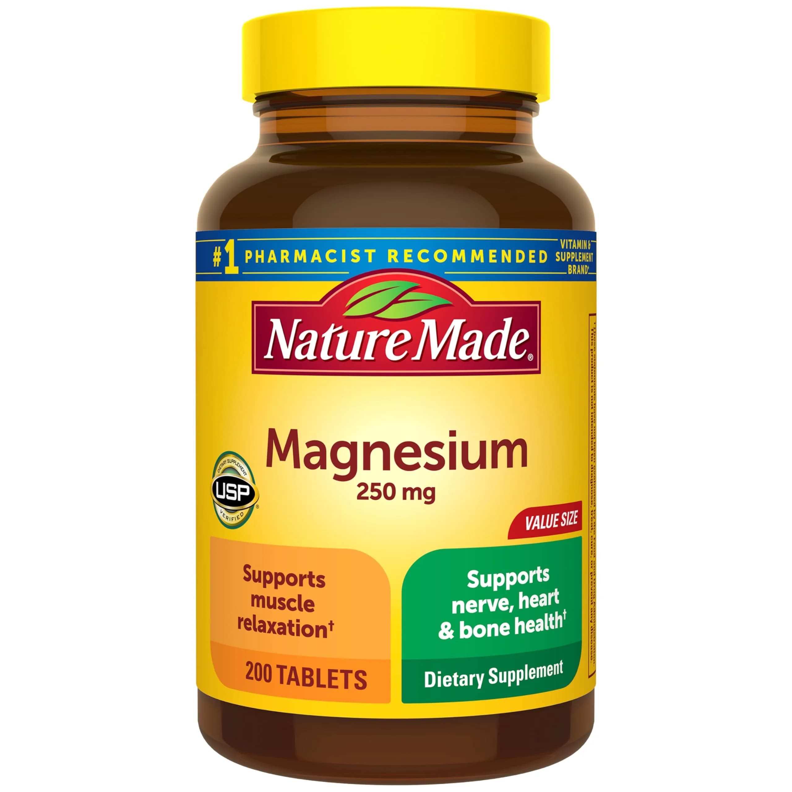 Nature Made Magnesium Oxide 250 mg Tablets | 200 Count (Pack of 1) - main product image