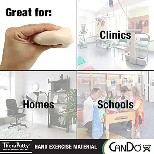 CanDo TheraPutty Standard Hand Exercise Putty XX-Soft (3 oz / 85 g) | For Rehabilitation and Grip Strengthening thumbnail 2