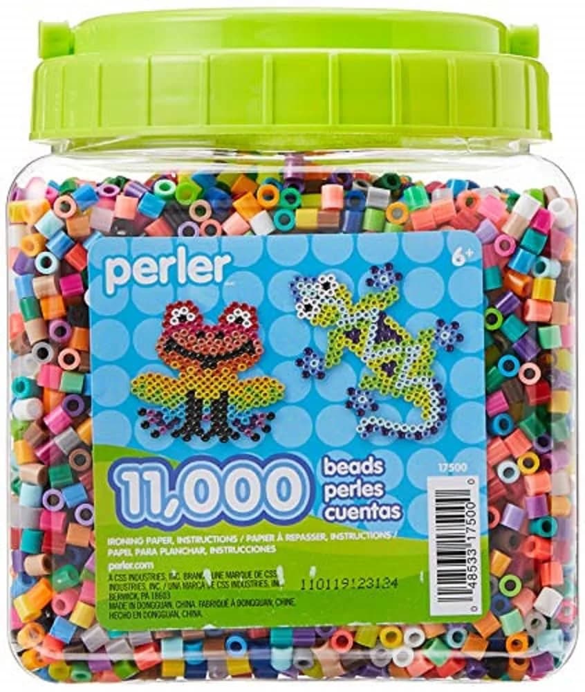 Perler Beads 11,000 Pieces Assorted Colors | Creative Kids Craft Set with Storage - main product image