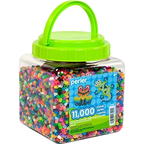 Perler Beads 11,000 Pieces Assorted Colors | Creative Kids Craft Set with Storage thumbnail 8