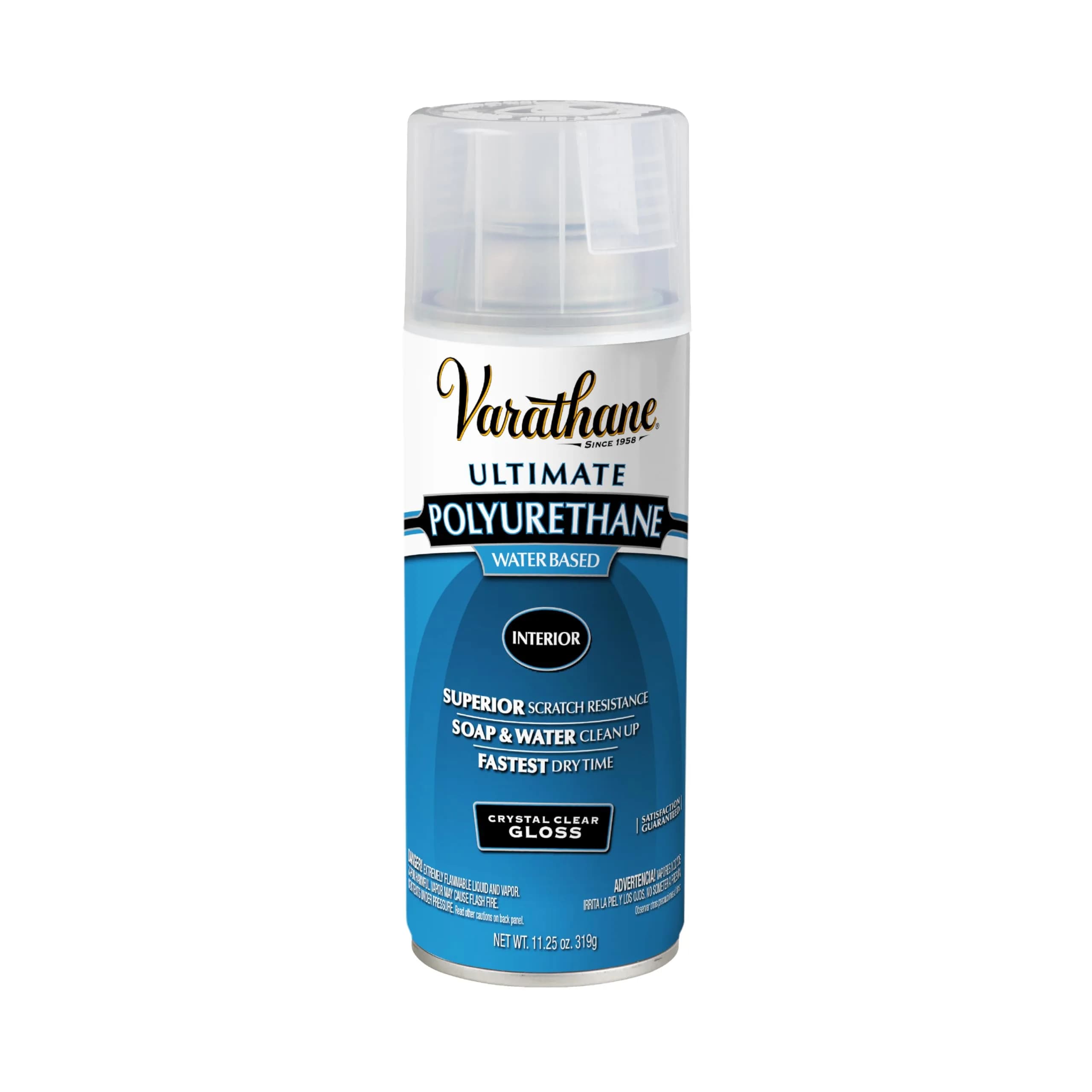 Varathane Water-Based Ultimate Satin Polyurethane 236ml (0.25 Quart) | Crystal Clear Interior Wood Protection — Gloss