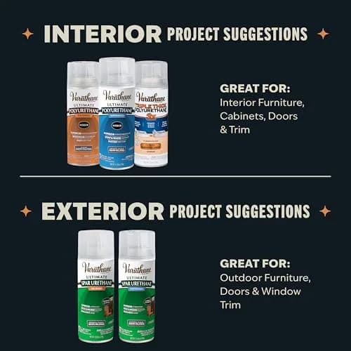 Varathane Ultimate Water-Based Gloss Polyurethane Spray 296ml (10 fl oz) | Crystal Clear Interior Wood Protection thumbnail 7