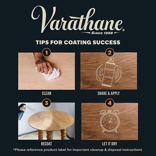 Varathane Ultimate Water-Based Polyurethane Spray Semi-Gloss | 319ml (11.25 Fl Oz) Interior Wood Protection thumbnail 6