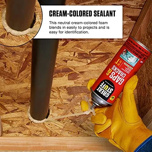 Great Stuff Insulating Foam Sealant 20oz | Airtight, Moisture-Resistant Ivory Sealant thumbnail 4
