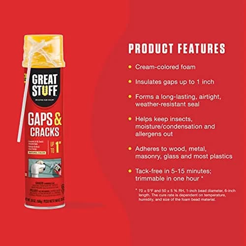 Great Stuff Insulating Foam Sealant 20oz | Airtight, Moisture-Resistant Ivory Sealant thumbnail 3