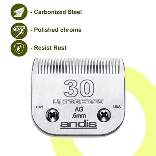 Andis UltraEdge Blade Size 30 1/50in Chrome | Professional Pet Grooming Blade for Large Animals thumbnail 3