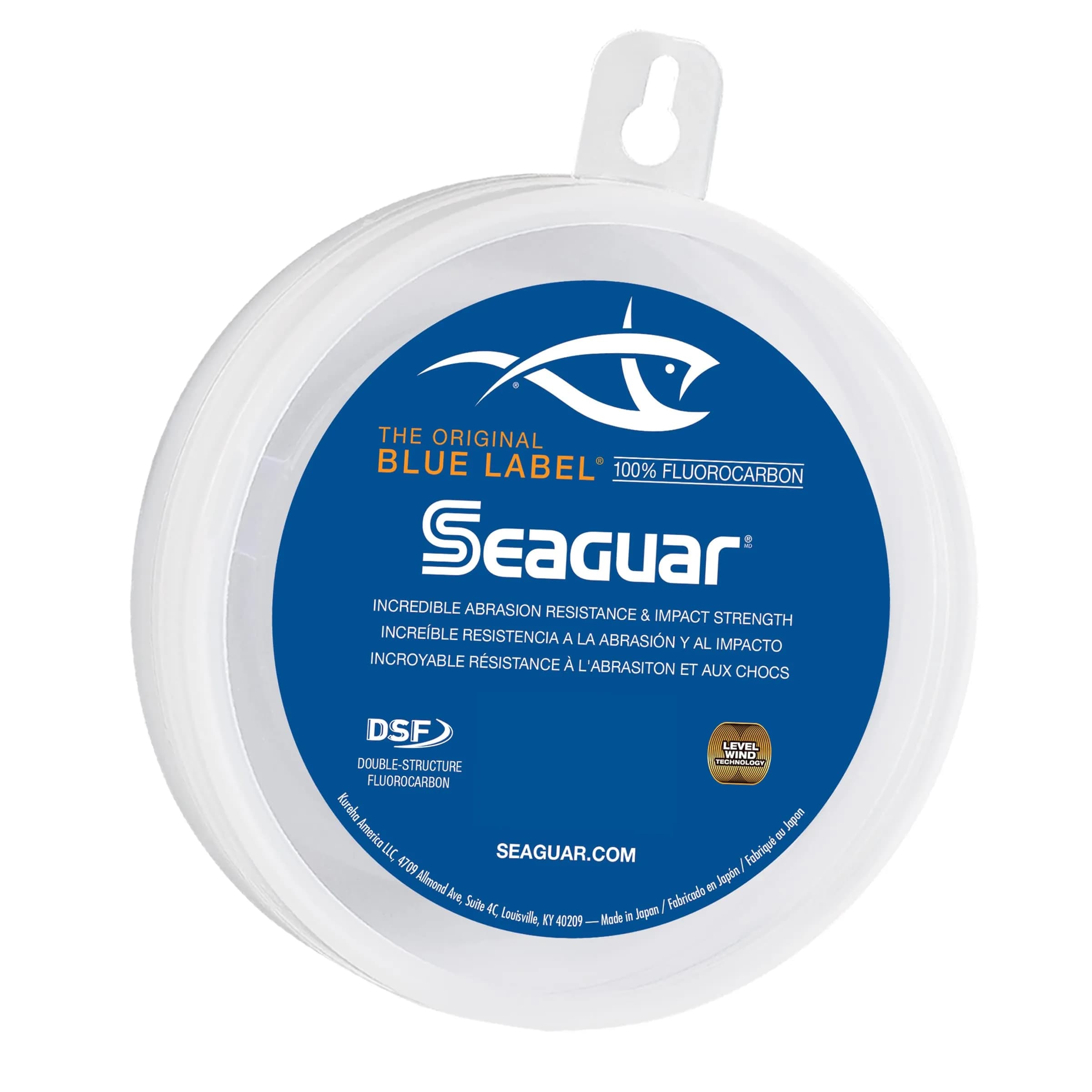Seaguar Blue Label 100% Fluorocarbon Fishing Line Leader 6 lb (0.27 kg) - 25 yd (22.86 m) | Superior Tensile & Knot Strength
