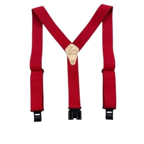 PERRY SUSPENDERS™ 2" Original Suspenders, Red | Durable Belt Hook Design for All-Day Comfort thumbnail 1