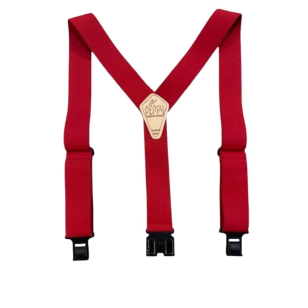 PERRY SUSPENDERS™ 2" Original Suspenders, Navy | Durable Belt Hook Design for Men — Red